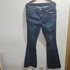 Classic Dark Blue Flare Jeans